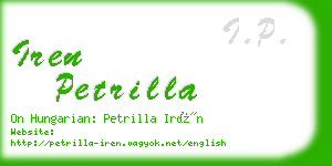 iren petrilla business card